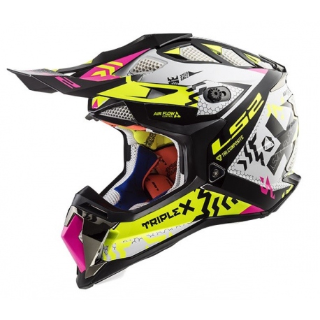 KASK LS2 MX470 SUBVERTER TRIPLEX H-V YELLOW S
