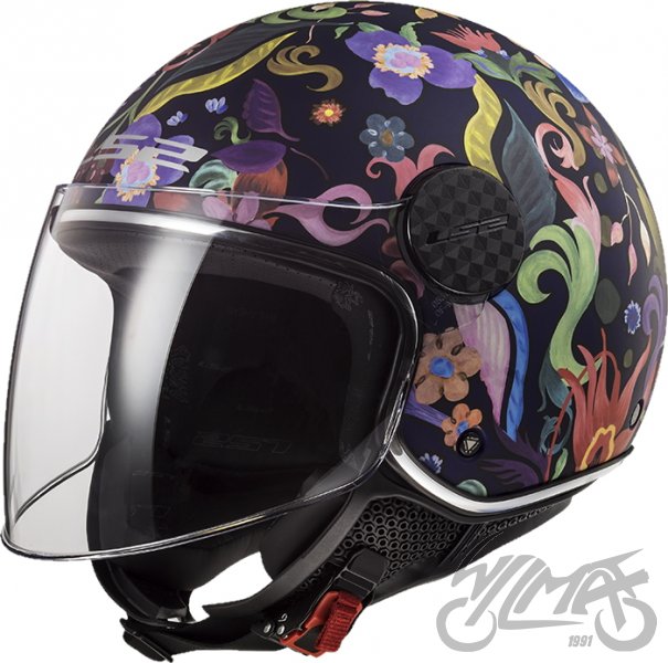 PRILBA LS2 OF558 SPHERE LUX BLOOM BLUE PINK r. L.