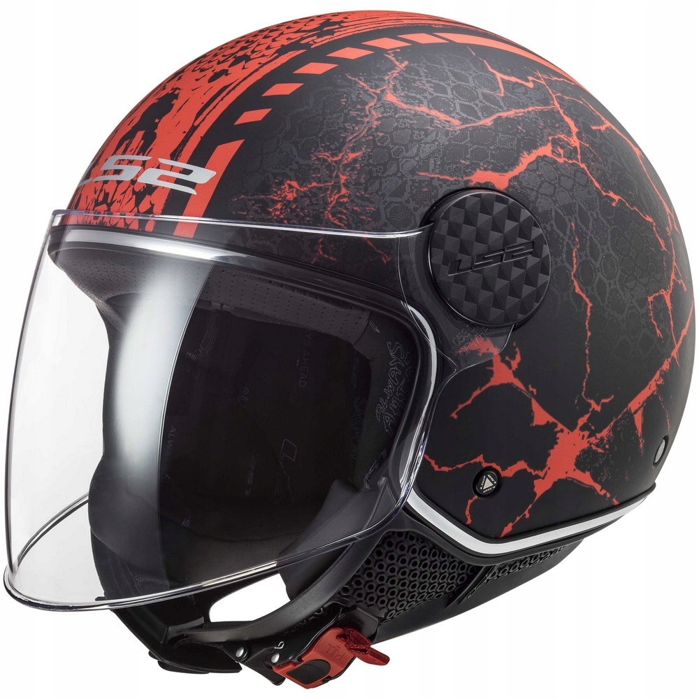 PRILBA LS2 OF558 SPHERE LUX SNAKE MAT BLACK RED r.M