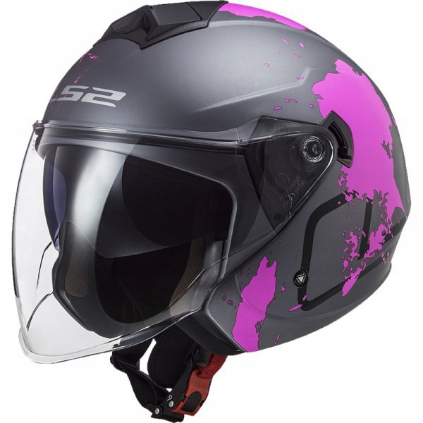 PRILBA LS2 OF573 TWISTER II XOVER TITAN PURPLE M