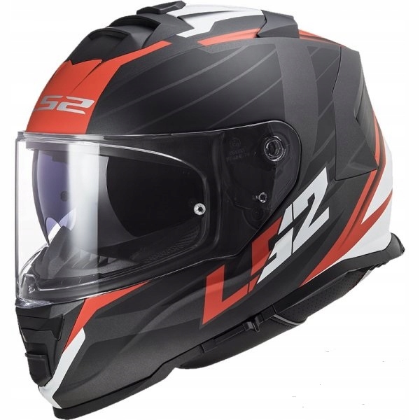PRILBA LS2 STORM NERVE MAT BLACK RED FF800 XL