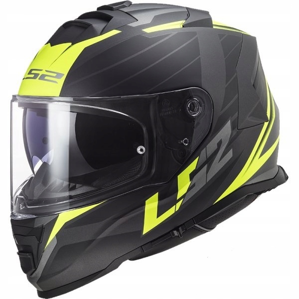 Prilba LS2 STORM NERVE MATNÁ ČIERNA ŽLTÁ FF800 L