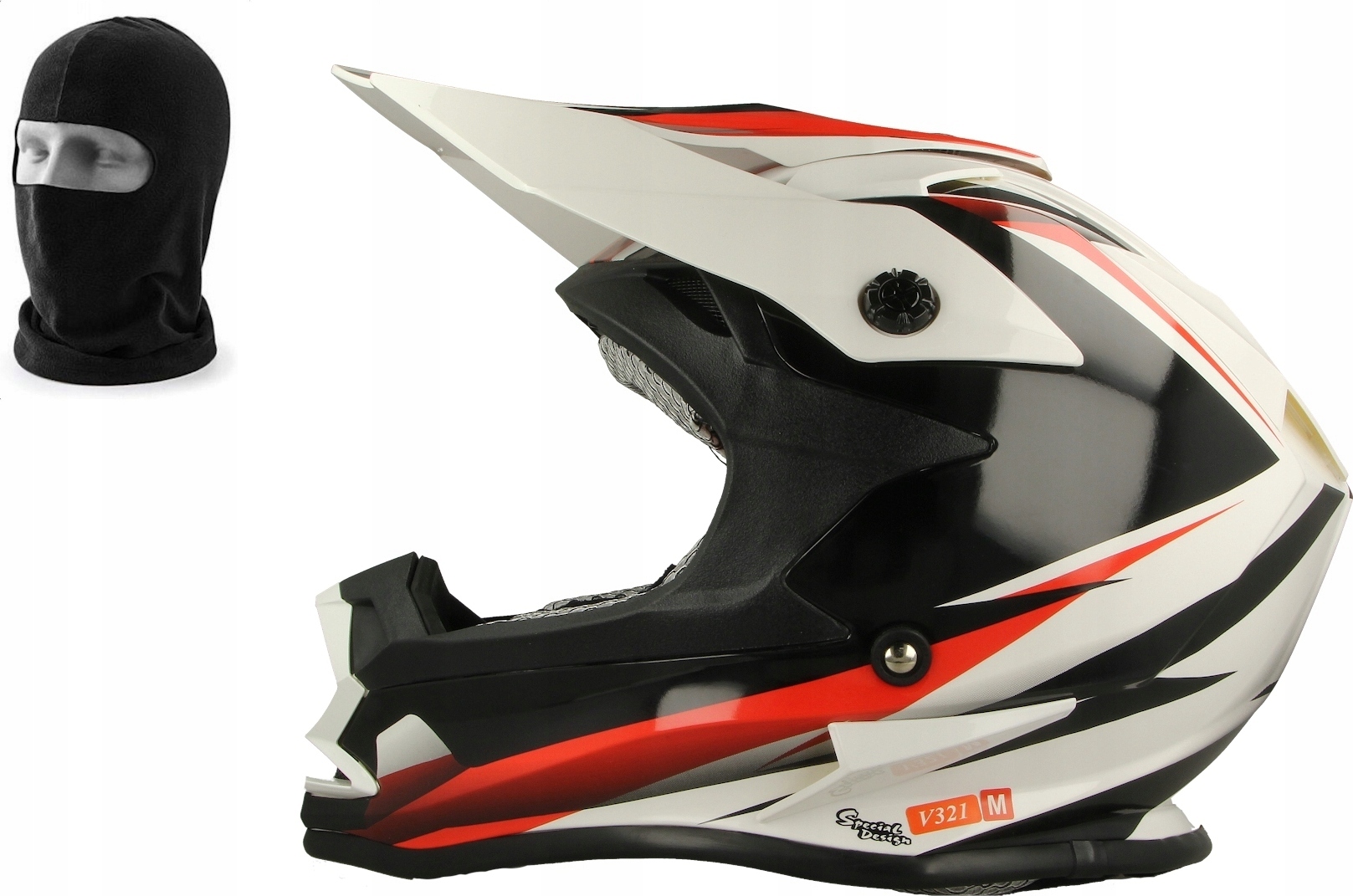 PRILBA MOTO CROSS VCAN V321 + BALACLAVA Veľkosť: XL