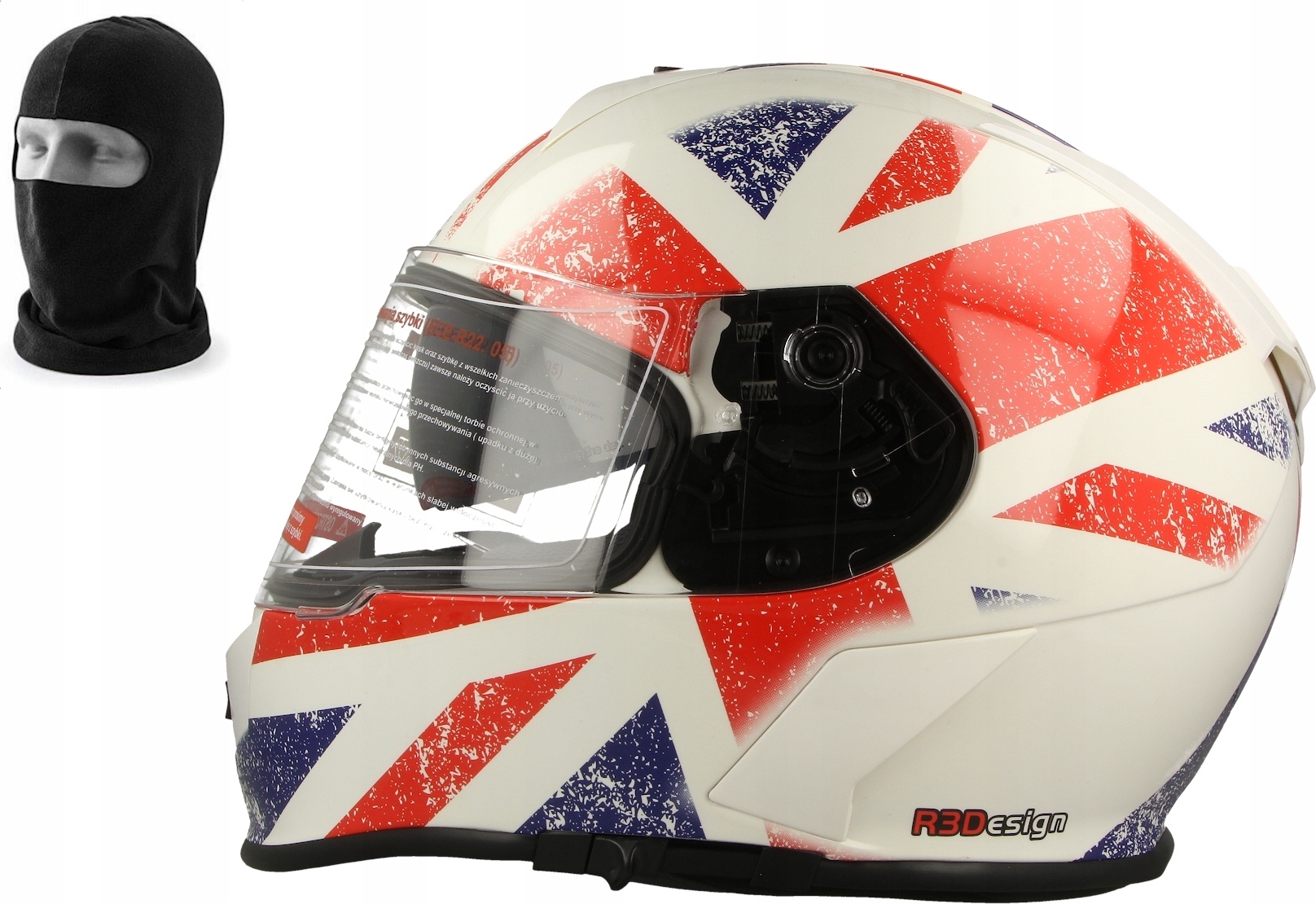 PLNÁ MOTO PRILBA V126 + BALACLAVA Veľkosť: S