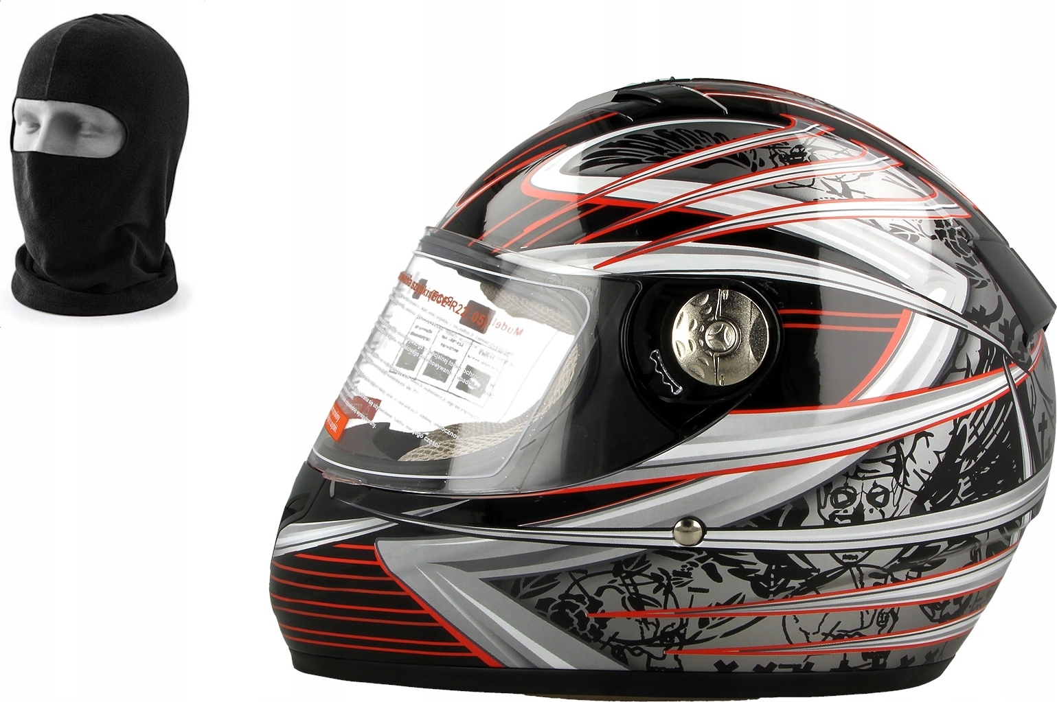 VCAN V105 PLNÁ MOTO PRILBA + BALACLAVA Veľkosť: XS