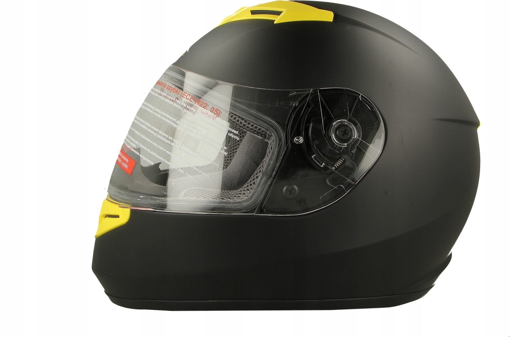 PLNÁ MOTO PRILBA VCAN V121 ŽLTÝ VENTIL Veľkosť: XS