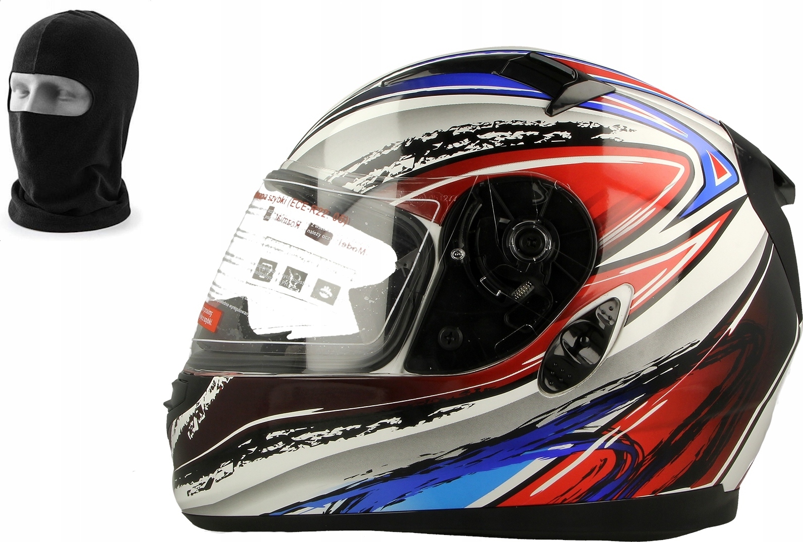 VCAN V122 PLNÁ MOTO PRILBA + BALACLAVA Veľkosť: XL