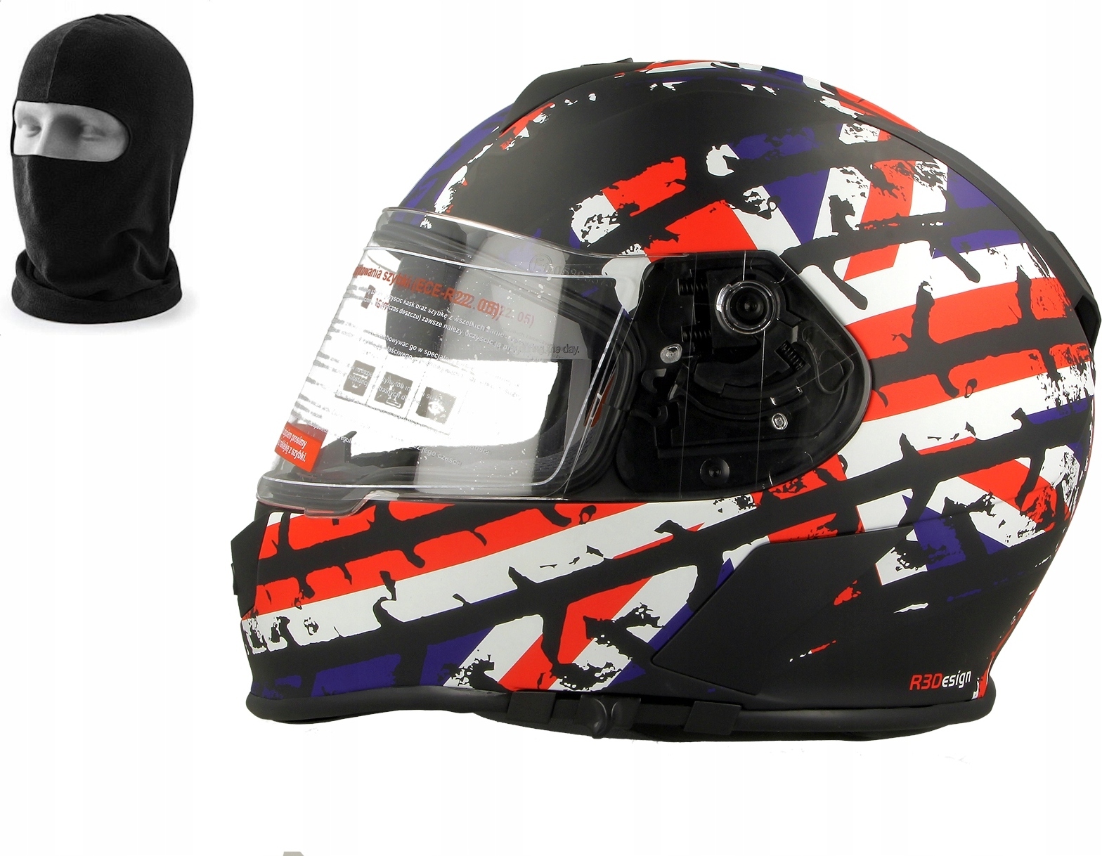 VCAN V126 PLNÁ MOTO PRILBA + BALACLAVA Veľkosť: M