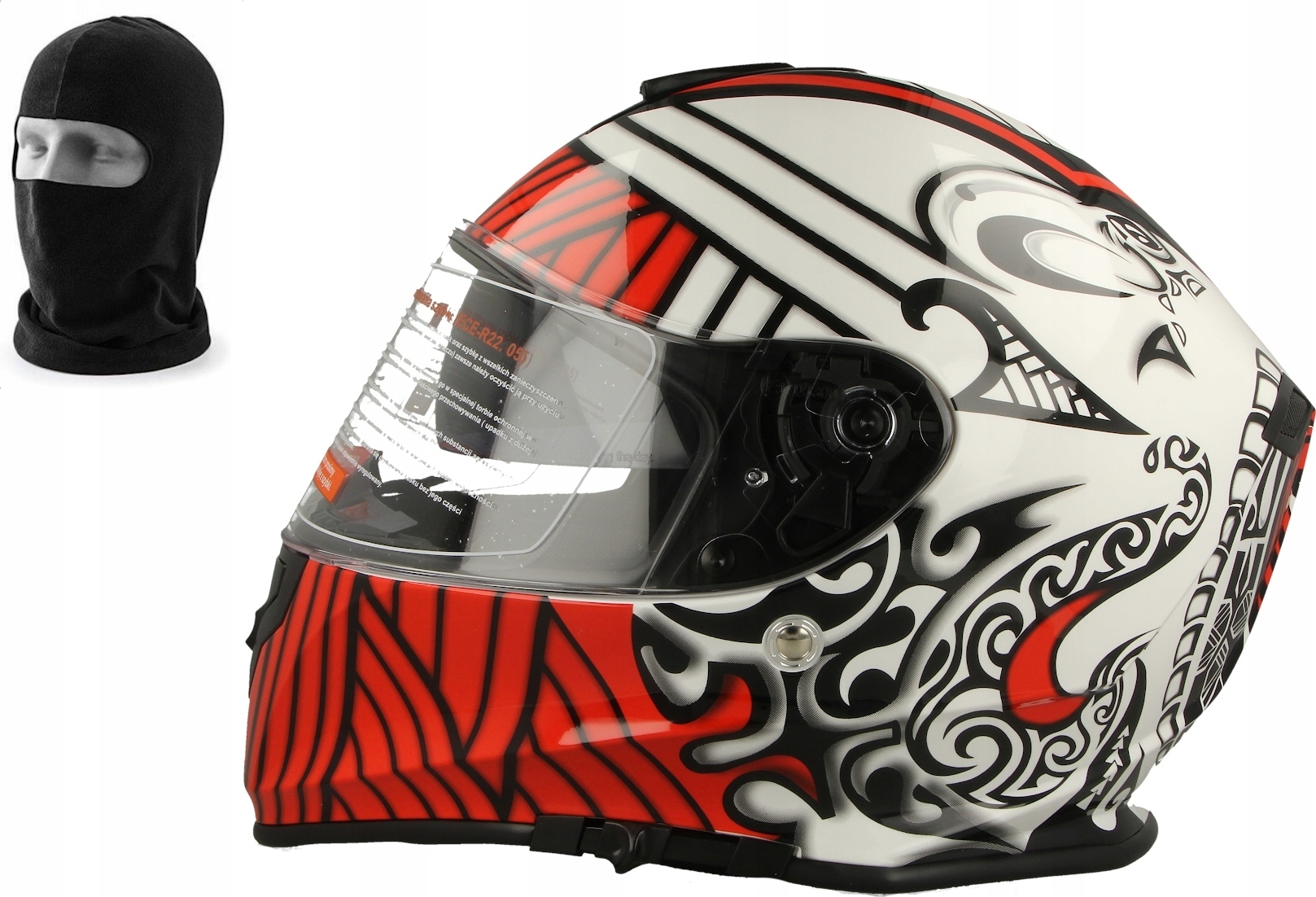 VCAN V127 PLNÁ MOTO PRILBA + BALACLAVA Veľkosť: XS