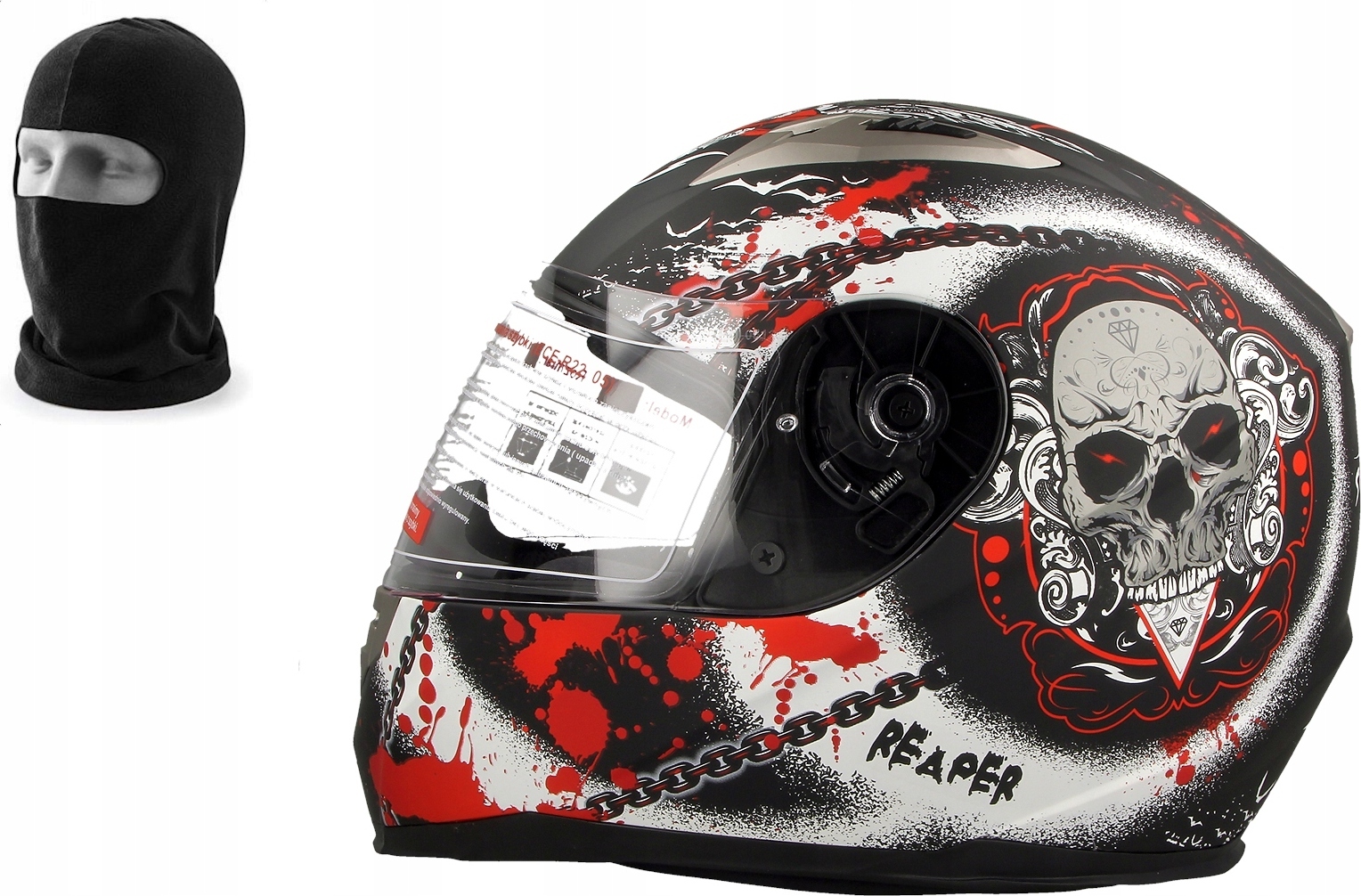 VCAN V158 PLNÁ MOTO PRILBA + BALACLAVA Veľkosť: XL