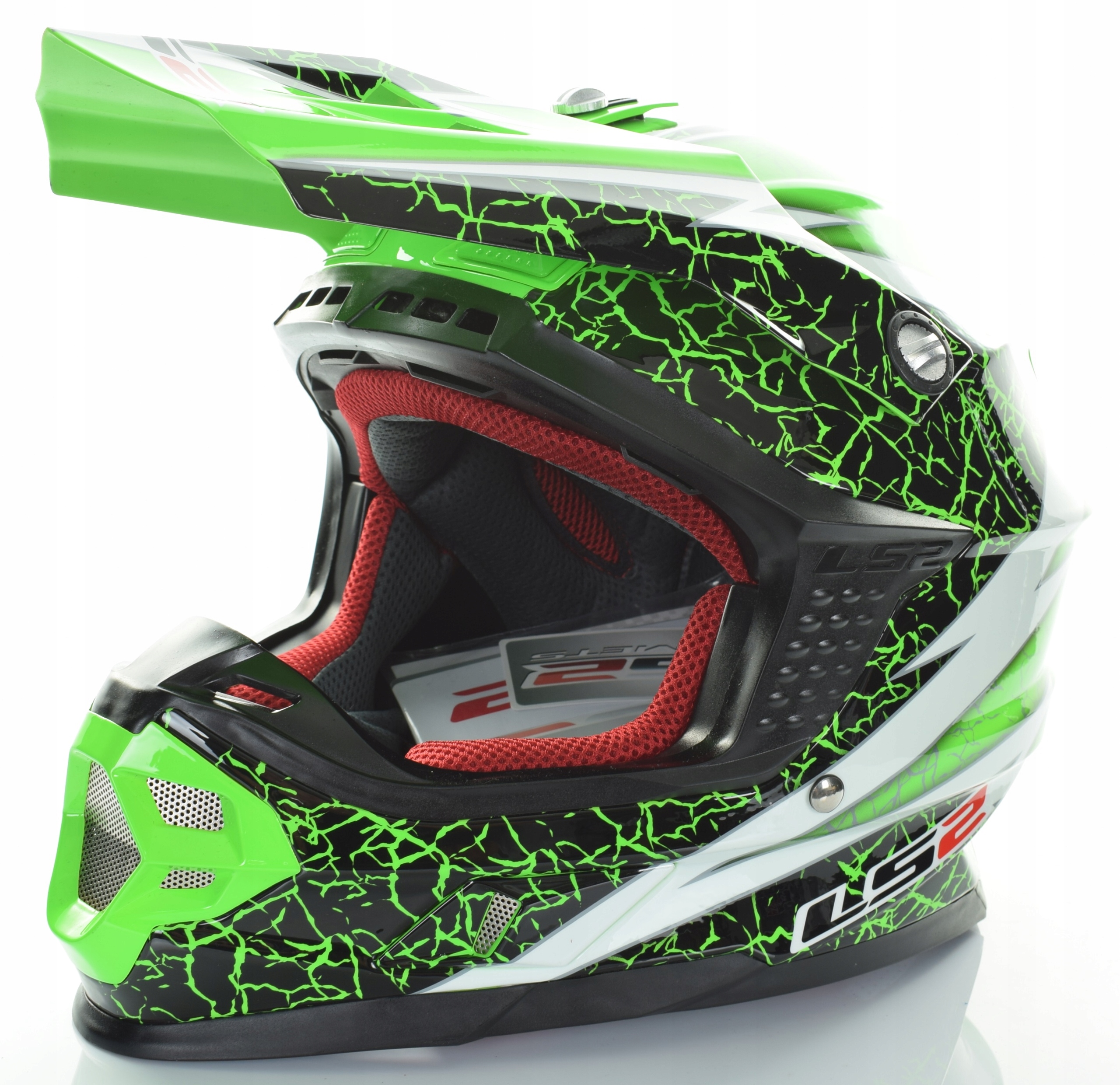 PRILBA MOTO X CROSS ENDURO LS2 MX456 CRAZE L ZELENÁ