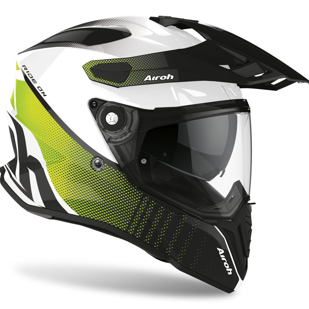 PRILBA NA MOTOCYKLY AIROH COMMANDER LIME GLOSS XL