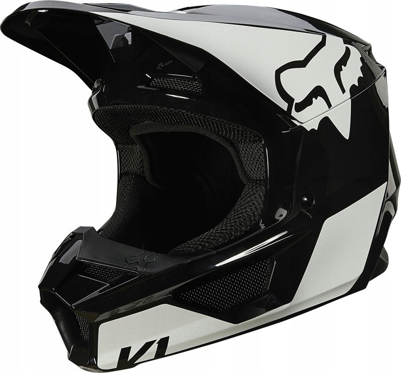 PRILBA NA MOTOCYKLE FOX V-1 REVN ČIERNA / BIELA L KRÍŽ