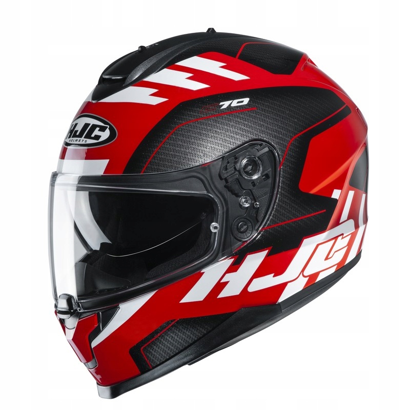 MOTOCYKLOVÁ PRILBA HJC C70 KORO ČIERNA / ČERVENÁ / BIELA S