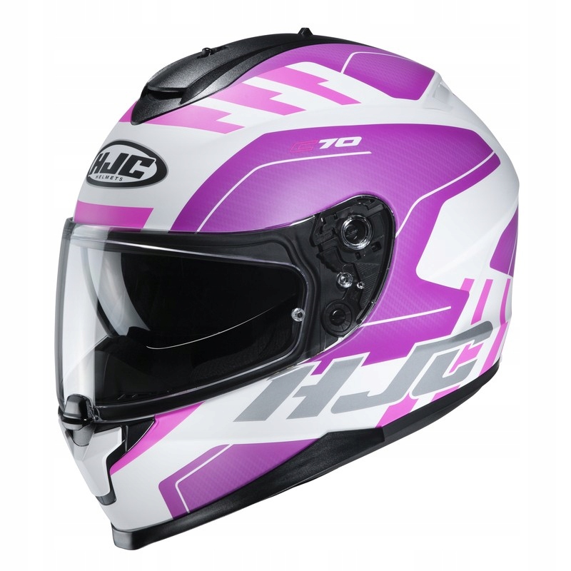 PRILBA NA MOTOCYKLE HJC C70 KORO BIELA / RUŽOVÁ XS