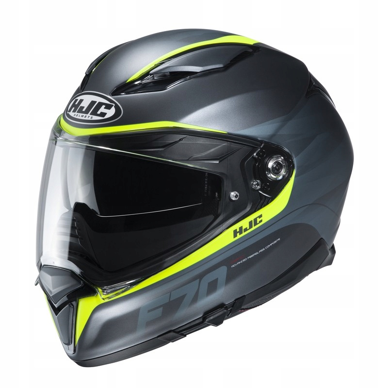 MOTOCYKLOVÁ PRILBA HJC F70 FERON ČIERNA / FLO ŽLTÁ XL