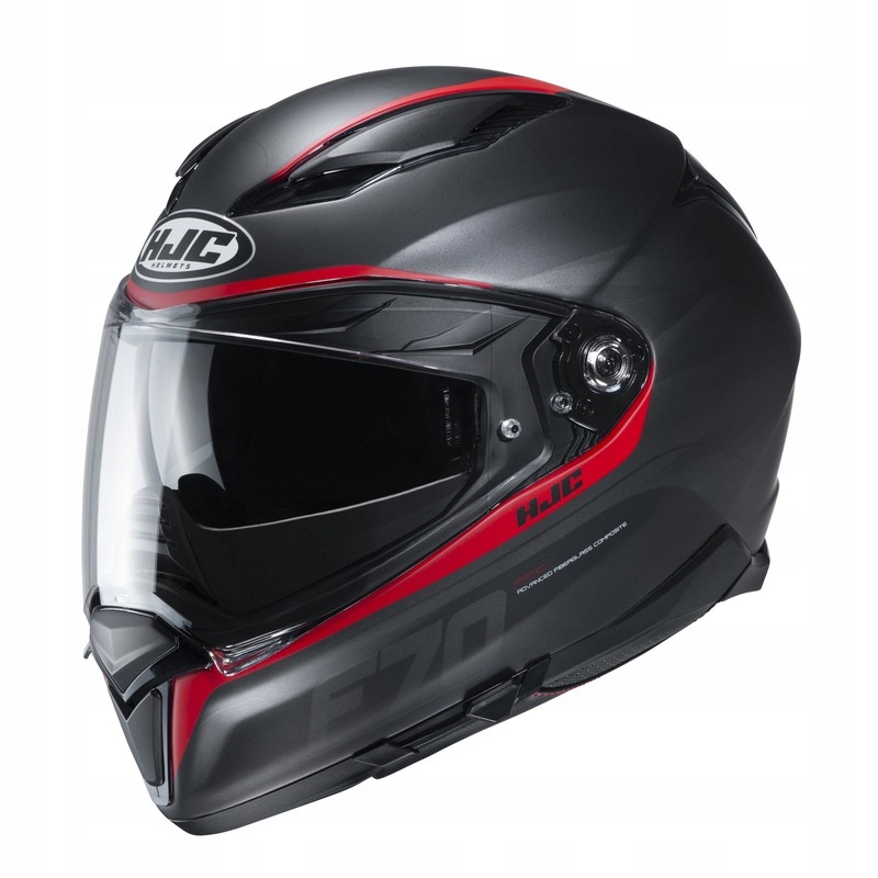 PRILBA NA MOTOCYKLE HJC F70 FERON ČIERNA / ČERVENÁ XS