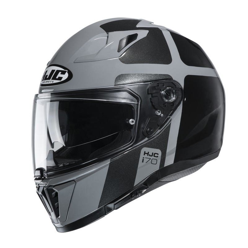 MOTOCYKLOVÁ PRILBA HJC I70 PRIKA ŠEDÁ / ČIERNA XL
