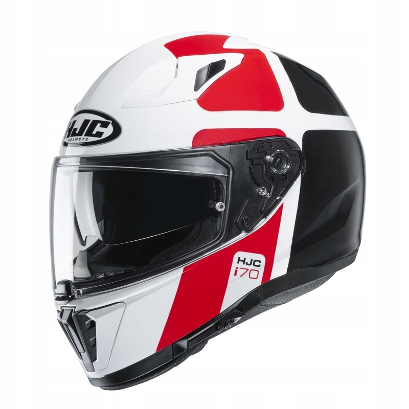 MOTOCYKLOVÁ PRILBA HJC I70 PRIKA BIELA / ČIERNA / ČERVENÁ XL
