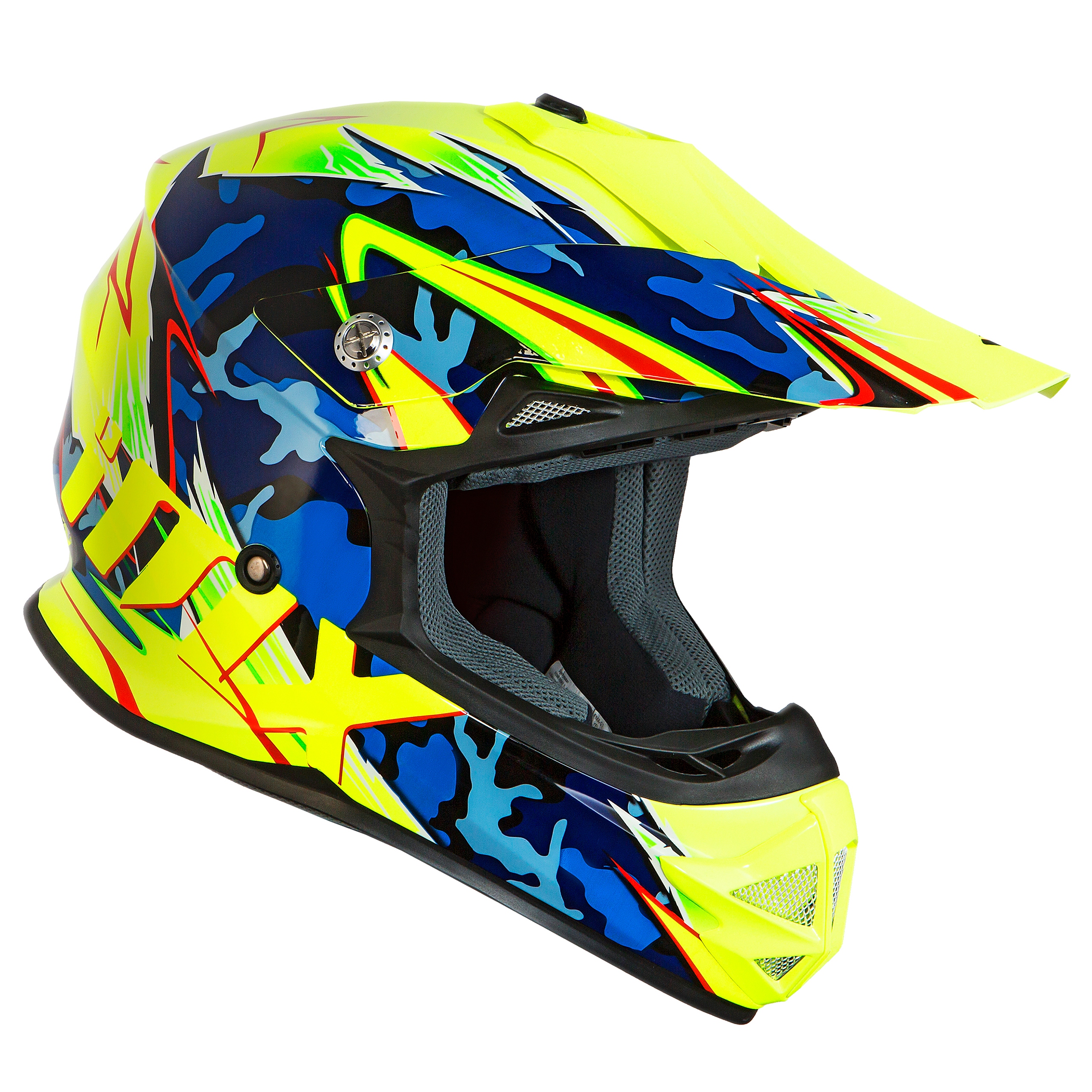 PRILBA NA MOTOCYKLE IMX RACING FMX-01 CAMO / FLUO / YELLO