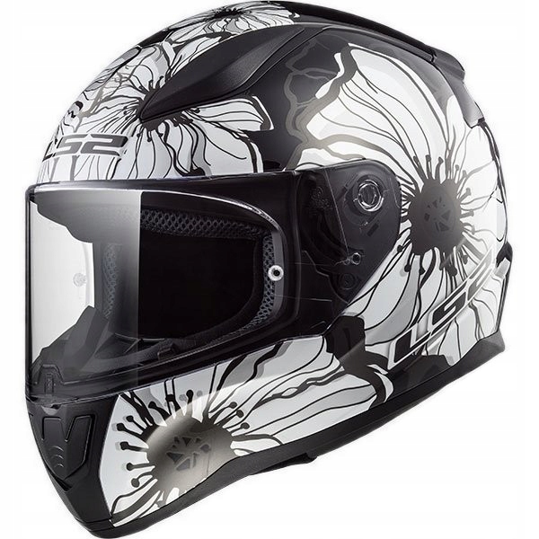 PRILBA NA MOTOCYKLE LS2 FF353 POPPIES BIELA M