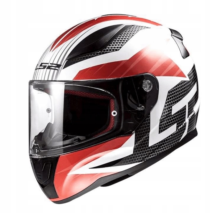 PRILBA NA MOTOCYKLE LS2 FF353 RÝCHLA MREŽA BIELA ČERVENÁ S