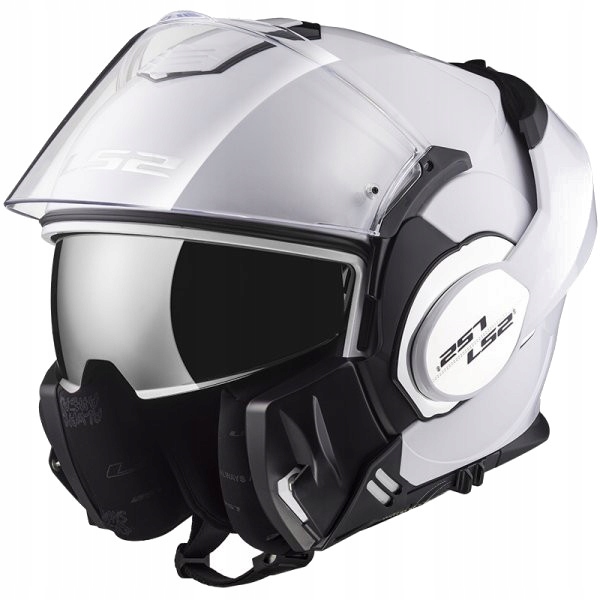 PRILBA NA MOTOCYKLE LS2 FF399 VALIANT PEVNÁ BIELA 3XL
