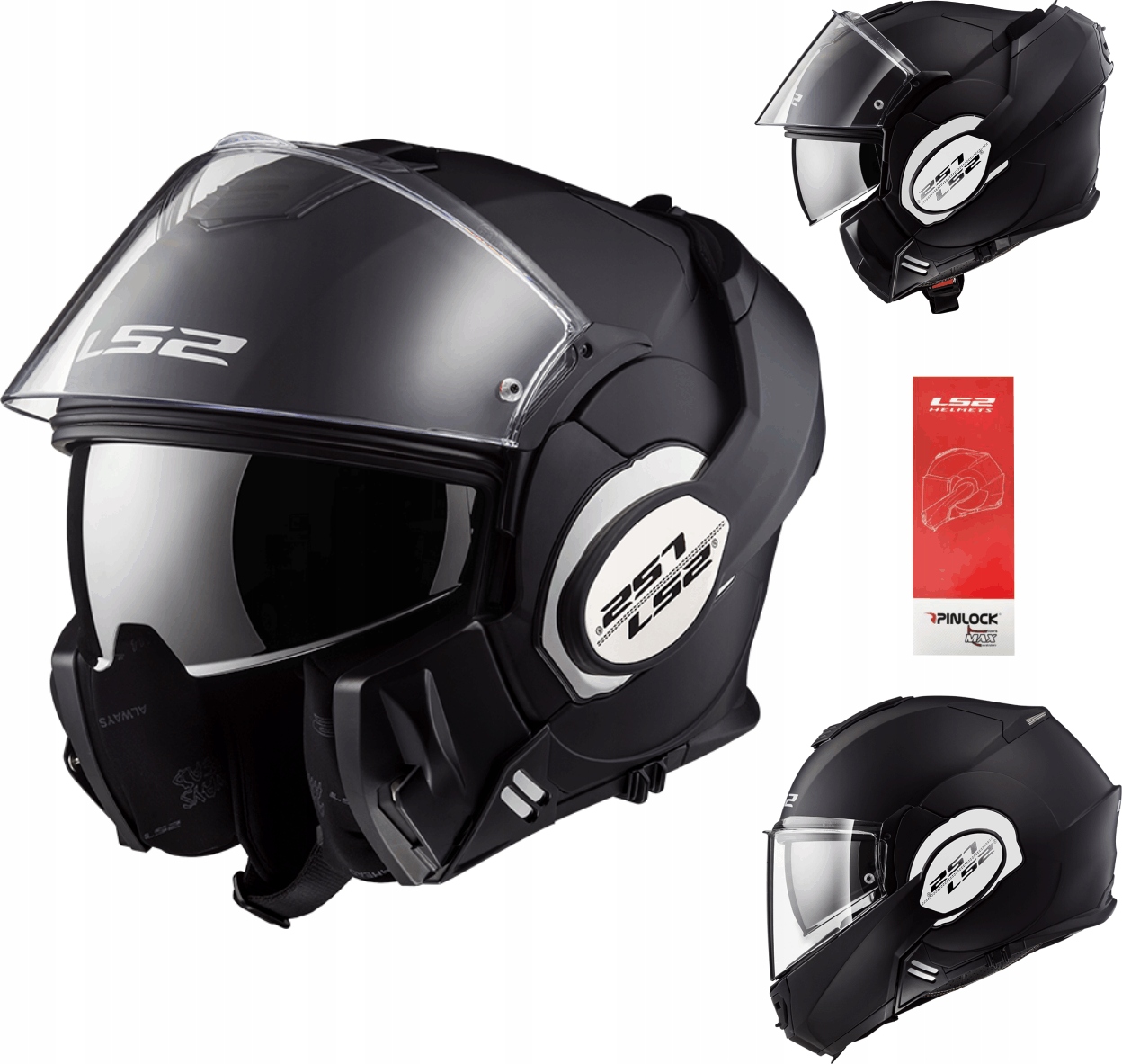 PRILBA NA MOTOCYKLE LS2 FF399 VALIANT SOLID MAT - 3XL