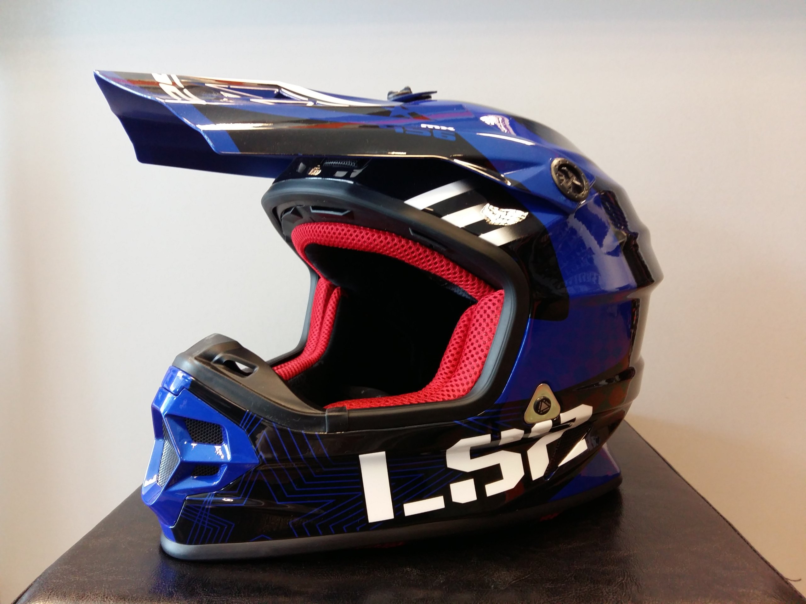 PRILBA NA MOTOCYKLE LS2 MX 456 LIGHT RALLIE BLUE BLAC