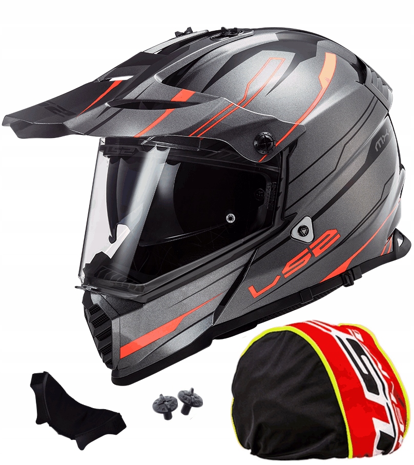 PRILBA NA MOTOCYKLE LS2 MX436 KNIGHT FLUO - XS