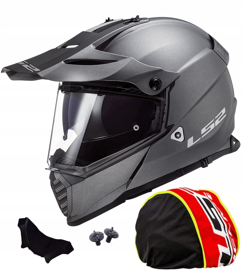 PRILBA NA MOTOCYKLE LS2 MX436 SOLID TITAN - XXL