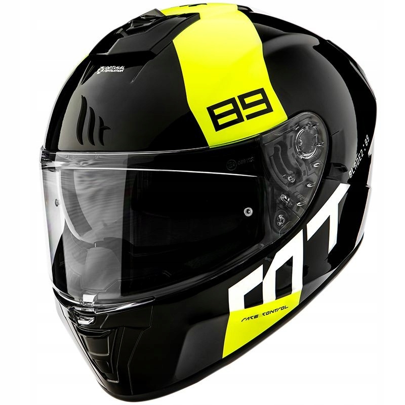 PRILBA NA MOTOCYKLE MT BLADE 2 89 ČIERNA / ŽLTÁ FLUO