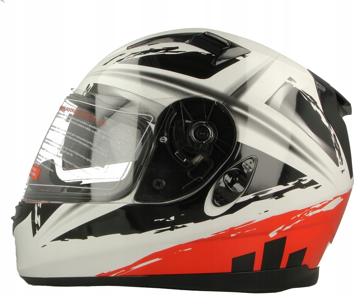 PRILBA VCAN V122 BIELA PLNÁ MOTOCYKLOVÁ Veľkosť: L.