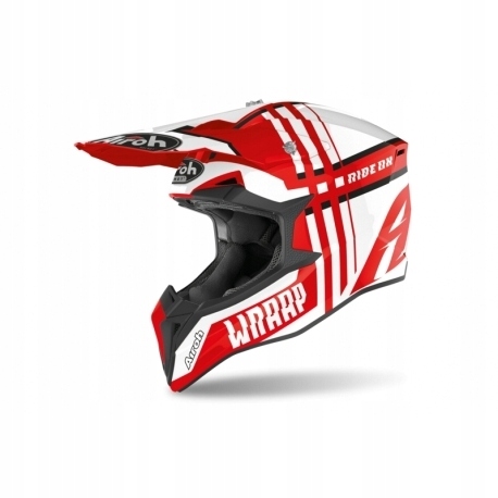 PRILBA NA MOTOCYKLE AIROH WRAAP BROKEN RED GLOSS M