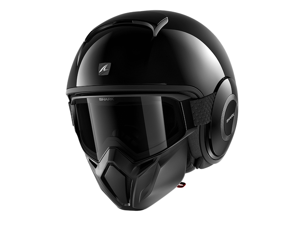 Prilba s otvorenou tvárou JET SHARK STREET DRAK BLACK M