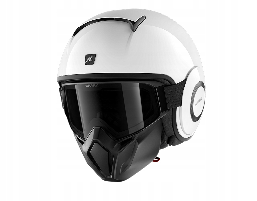 JET SHARK STREET DRAK WHITE otvorená prilba M