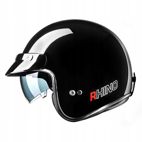PRILBA RHINO JET CITY BLACK GLOSS L