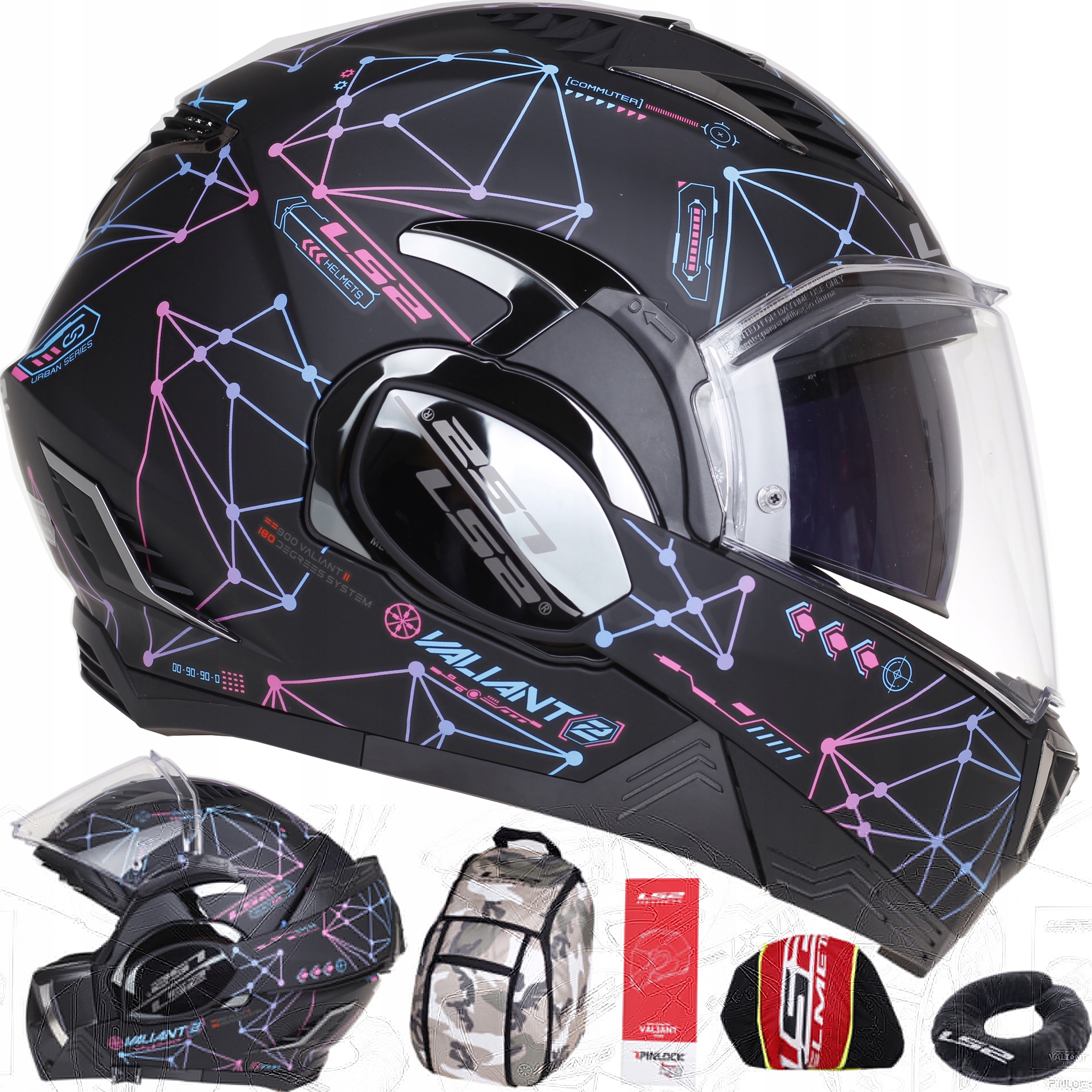MOON HELMET LS2 FF900 VALIANT II HVIEZDNY MAT