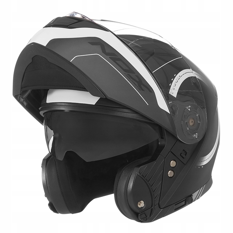 PRILBA NOX N965 / BEZHEBORNÁ MATNÁ + SKLO PINLOC XS