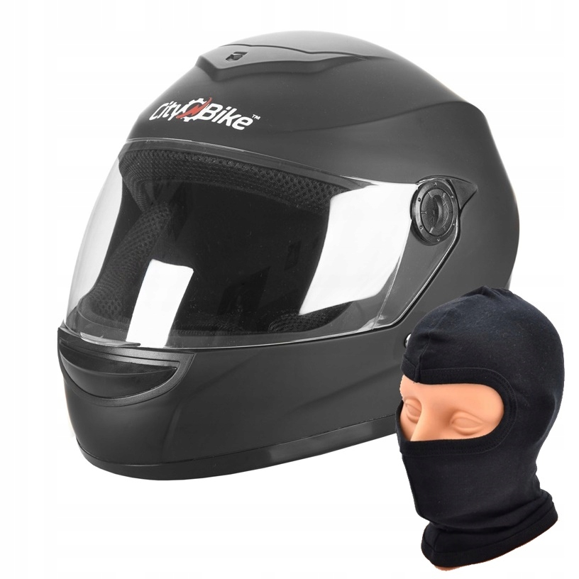 ZATVORENÁ PRILBA CELÝ MOTORSKÝ SKÚTRE M + BALACLAVA