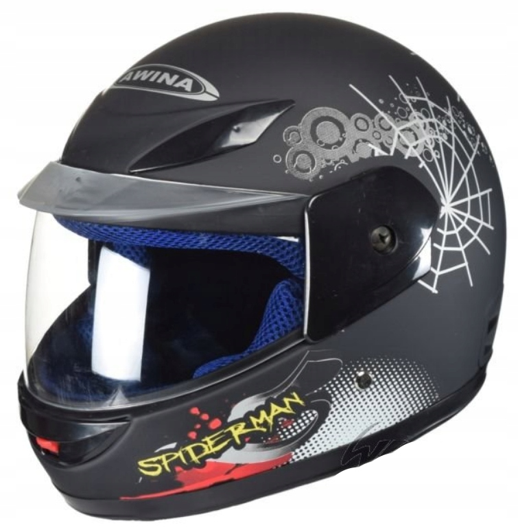 MINI PRILBY VEĽKOSŤ HLAVY 47-48 cm ČIERNA SPIDERMA