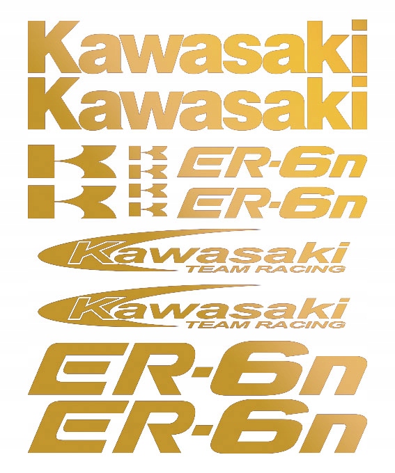 KAWASAKI ER-6N _ samolepky ZLATÉ, STRIEBORNÉ, MEDENÉ