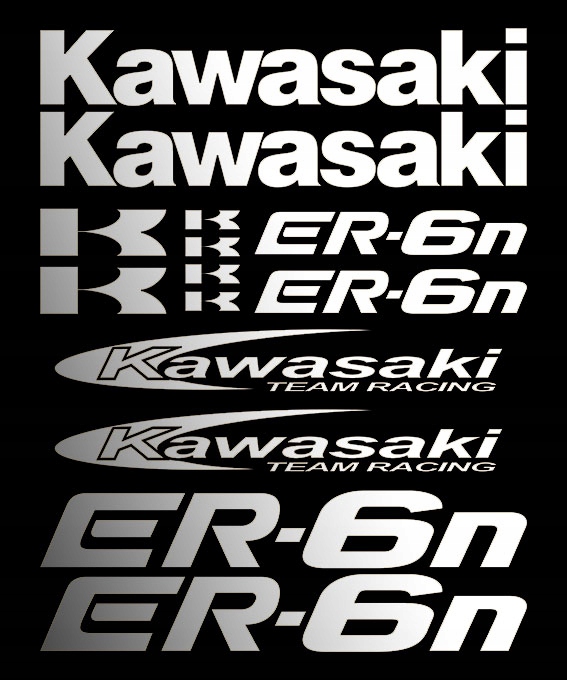 KAWASAKI ER-6n _ sada nálepiek _ CHROM