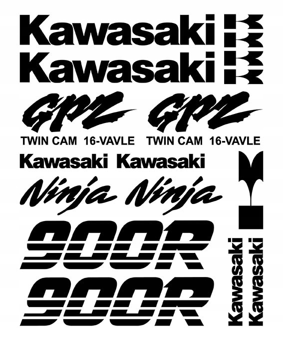 KAWASAKI GPZ 900R NINJA _ samolepky _ FARBY