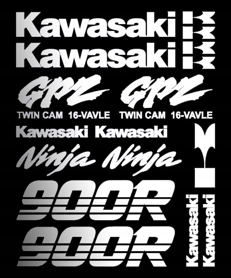 KAWASAKI GPZ 900R _ Ninja _ nálepky _ CHROM