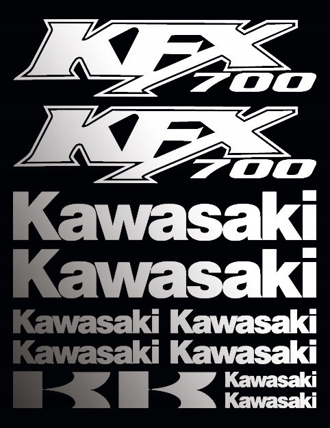 KAWASAKI KFX 700 _ samolepky _ CHROM