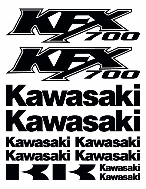 KAWASAKI KFX 700 _ sada nálepiek _ FARBY