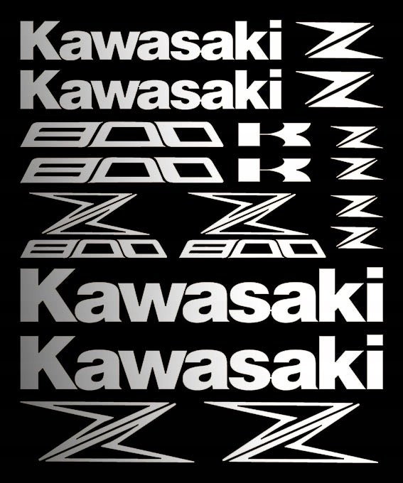 KAWASAKI Z 800 _ sada nálepiek _ CHROM