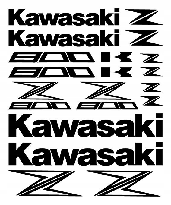 KAWASAKI Z 800 __ samolepky _ sada _ FARBY