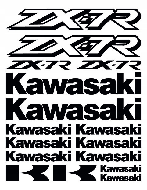 KAWASAKI ZX-7R _ sada nálepiek _ FARBY